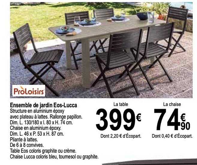 proloisirs ensemble de jardin eos-lucca