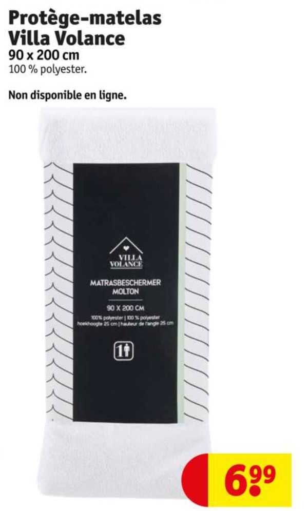 protège-matelas villa volance 90 x 200 cm