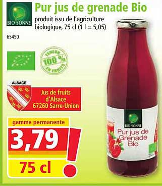 pur jus de grenade bio bio sonne