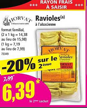 ravioles à l'alsacienne horvat