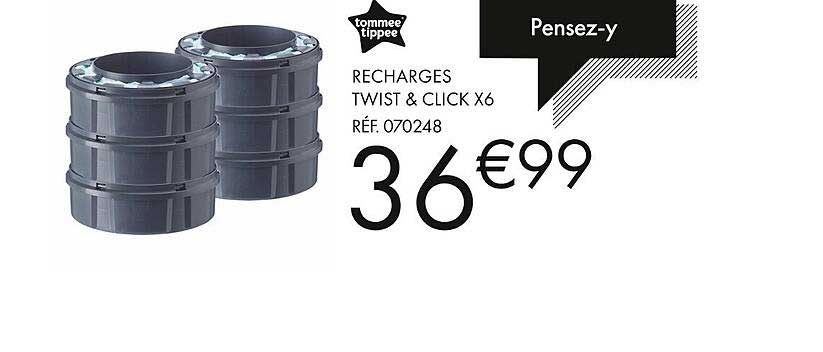 Recharges Twist & Click X6 Tommee Tippee
