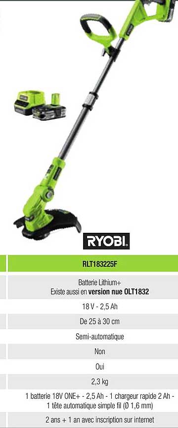 Rlt18225f Ryobi