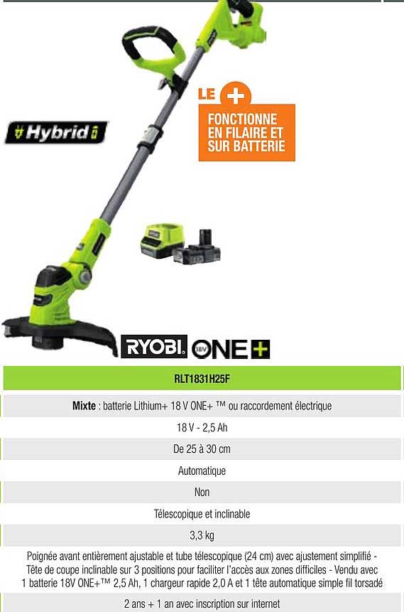 Rlt1831h25f Ryobi