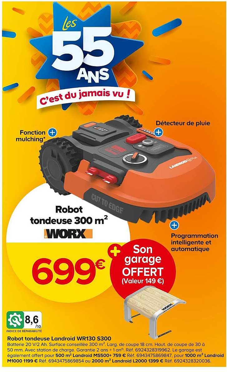 Robot Tondeuse Landroid Wr130 S300