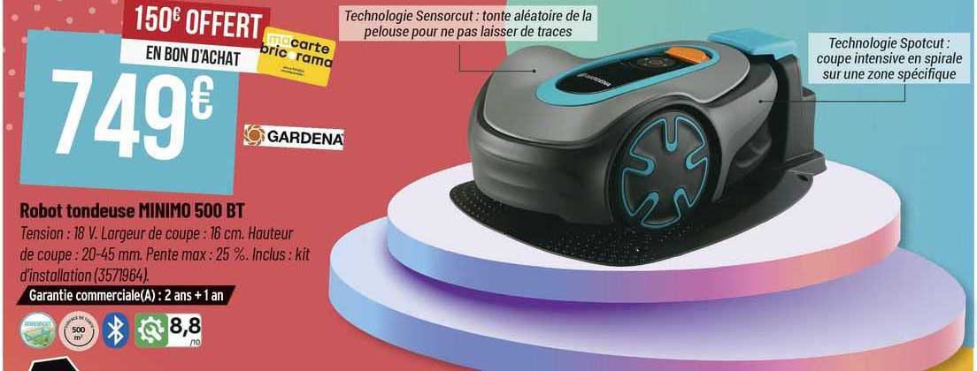 Robot Tondeuse Minimo 500 Bt Gardena