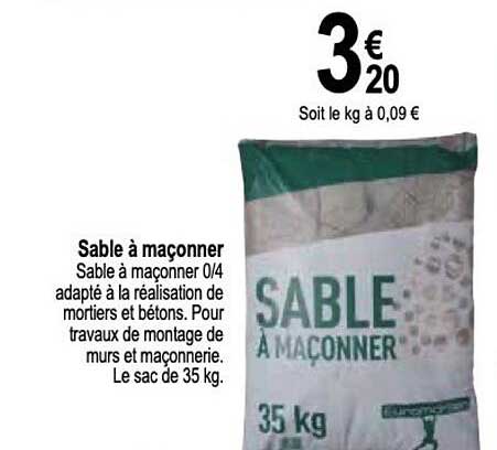 sable à maçonner