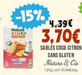 sablés coco citron sans gluten nature & cie
