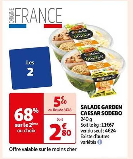 Salade Garden Caesar Sodebo