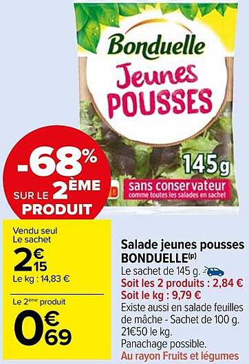 salade jeunes pousses bonduelle