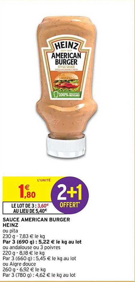 sauce american burger heinz