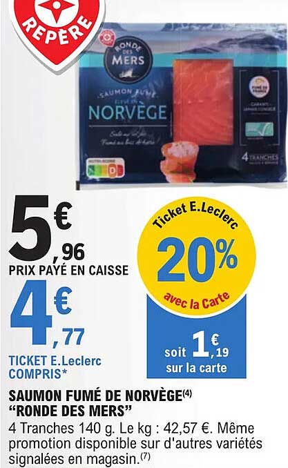 saumon fumé de norvège "ronde des mers"