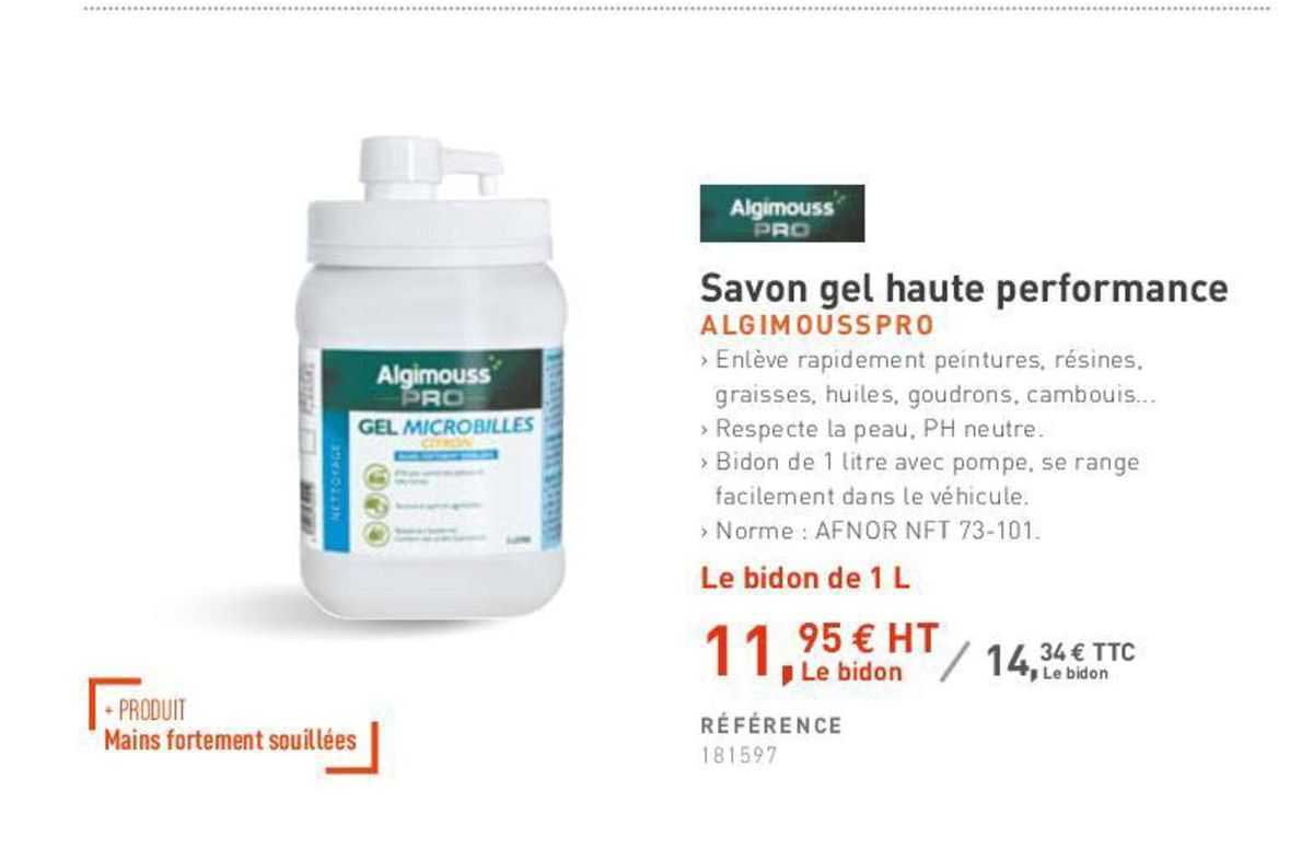 savon gel haute performance algimouss pro