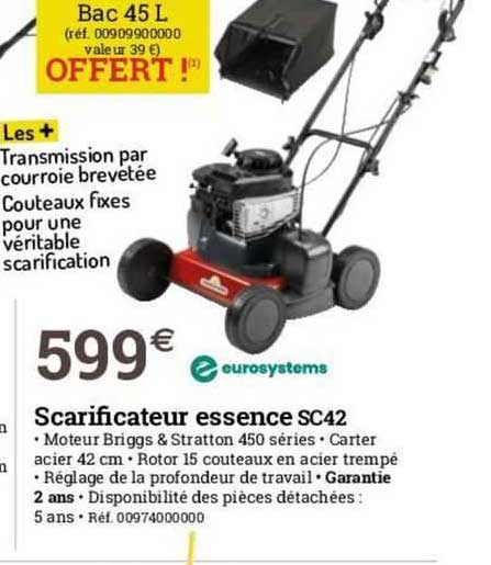 scarificateur essence sc42 eurosystems
