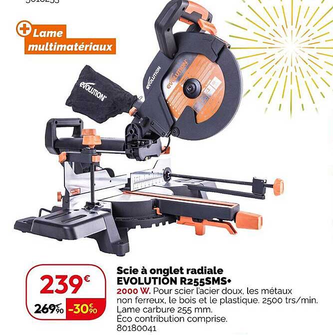 Scie à Onglet Radiale Evolution R255sms