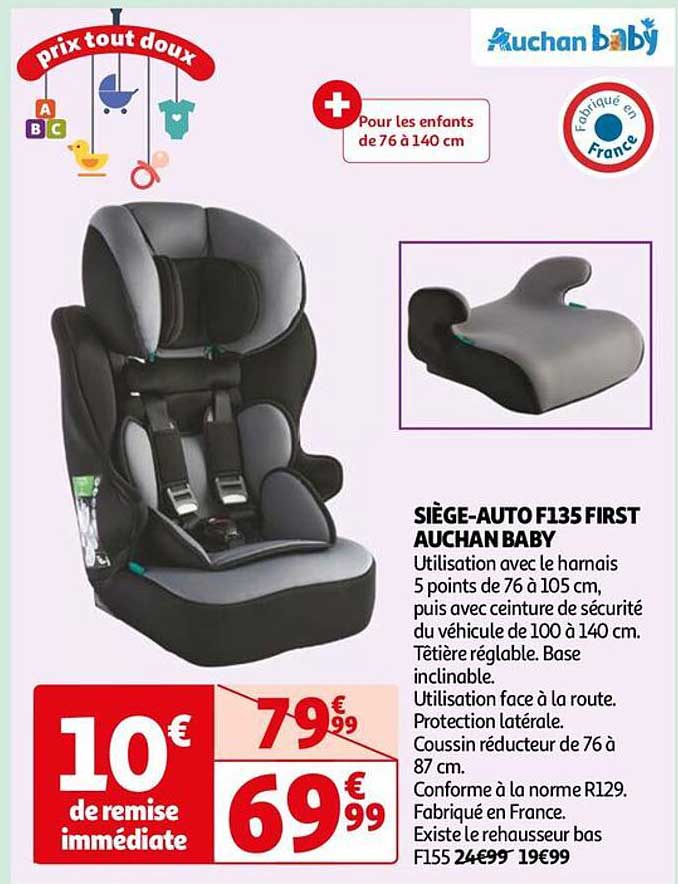 siège-auto f135 first auchan baby