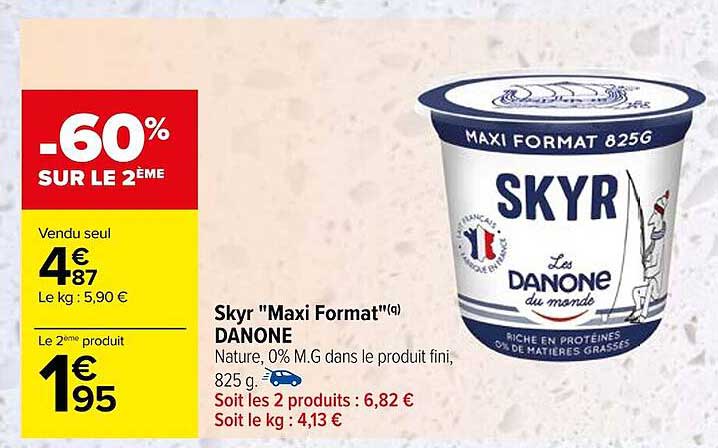 skyr "maxi format" danone