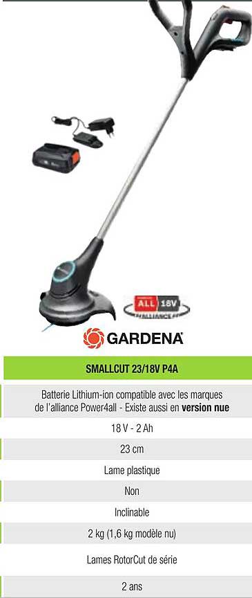 smallcut 23/18v p4a gardena