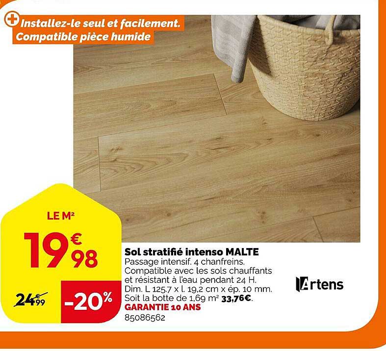 sol stratifié intenso malte artens