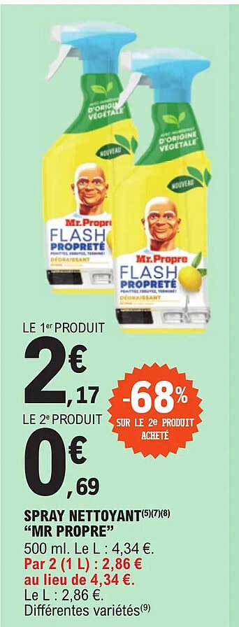 spray nettoyant "mr propre"