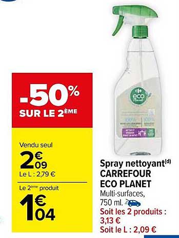 spray nettoyant carrefour eco planet