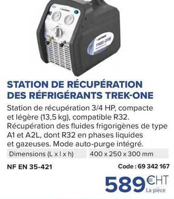 station de récupération des réfrigérants trek-one