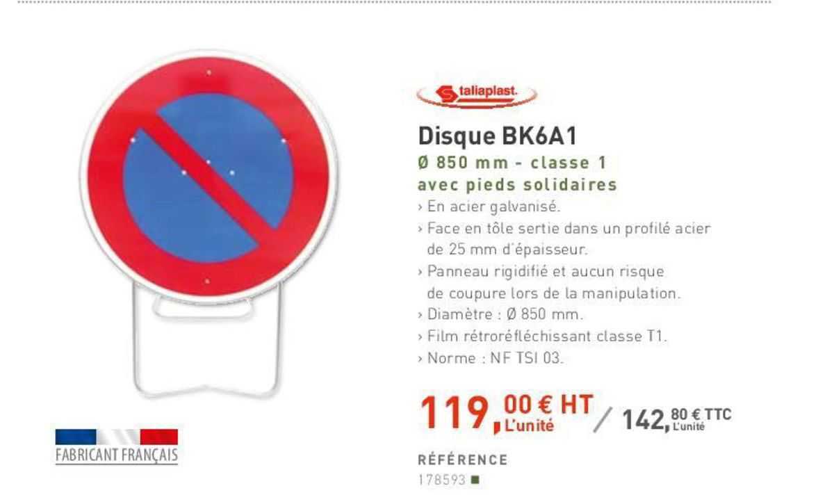 taliaplast disque bk6a1