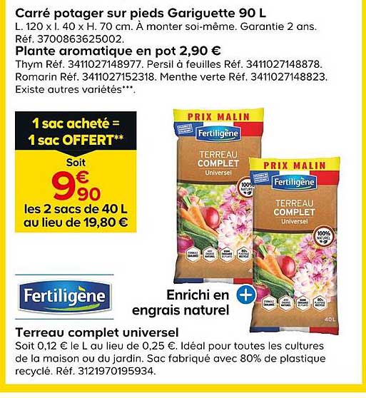 Terreau Complet Universel Fertiligène