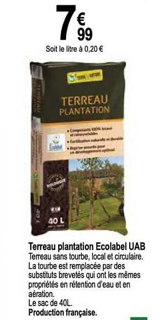 terreau plantation ecolabel uab