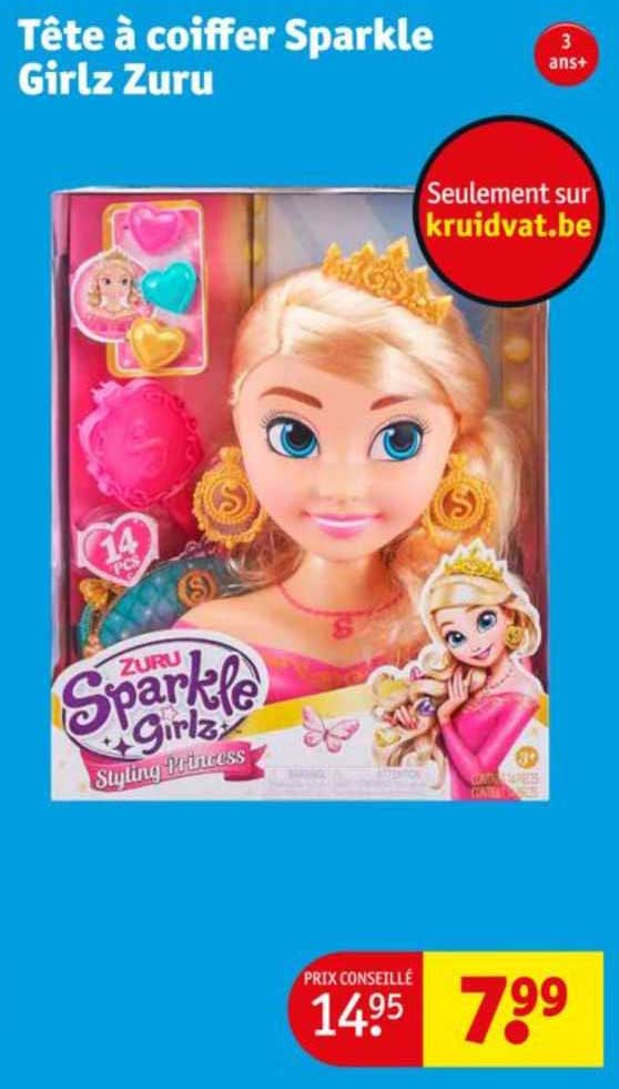 tête à coiffer sparkle girlz zuru