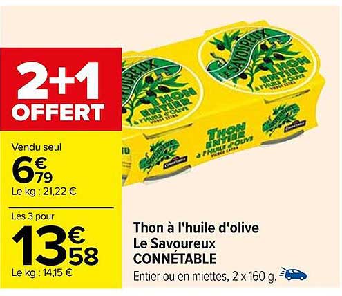 Thon à L'huile D'olive Le Savoureux Connétable