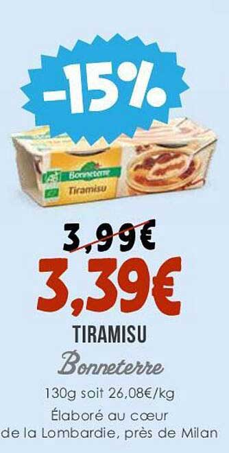 tiramisu bonne terre