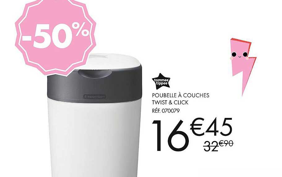 tommee tippee poubelle à couches twist & click