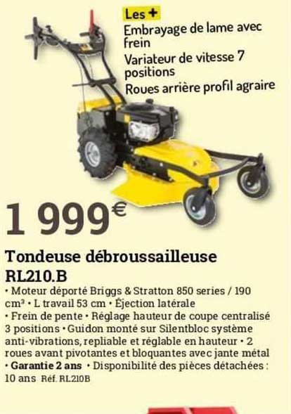 tondeuse débroussailleuse rl210.b