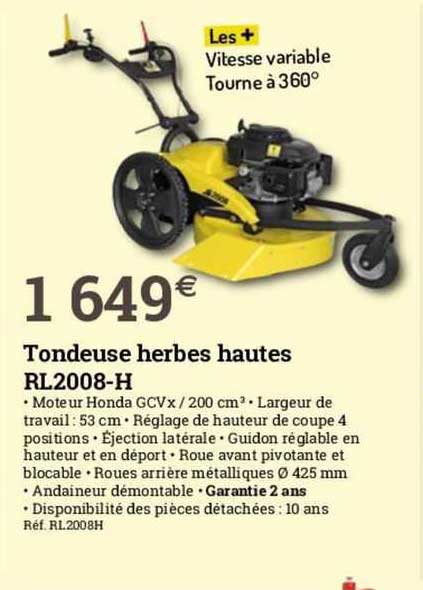 tondeuse herbes hautes rl2008-h