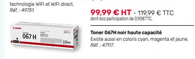 toner 067h noir haute capacité
