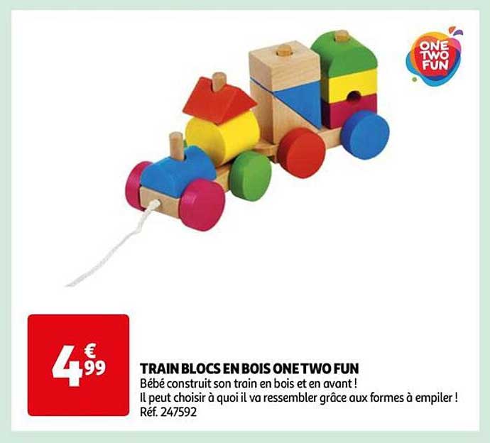 train blocs en bois one two fun