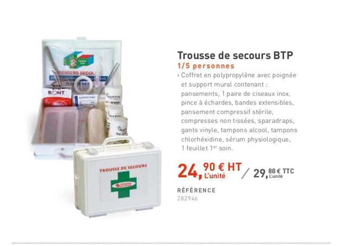 trousse de secours btp