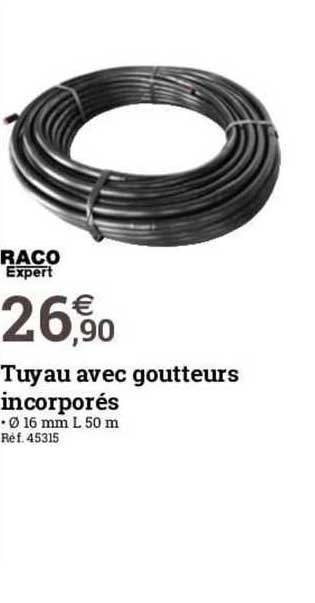 tuyau avec goutteurs incorporés