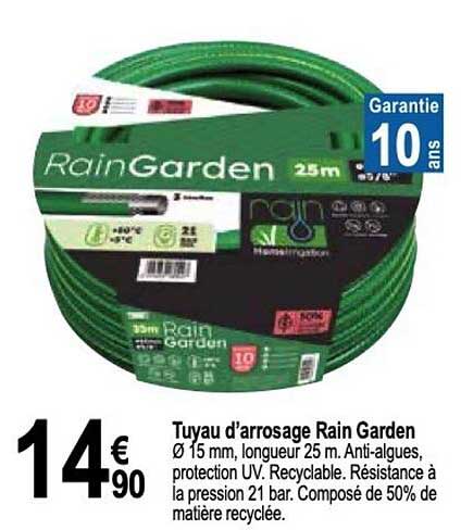 tuyau d'arrosage rain garden