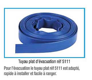 tuyau plat d'évacuation