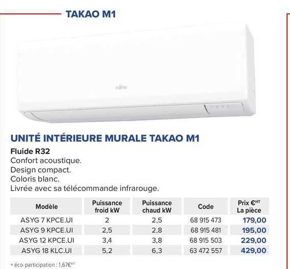 unité intérieure murale takao m1