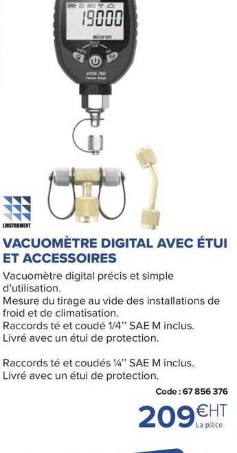 Vacuomètre Digital Avec étui Et Accessoires