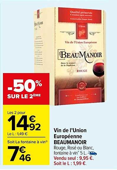 vin de l'union européenne beaumanoir