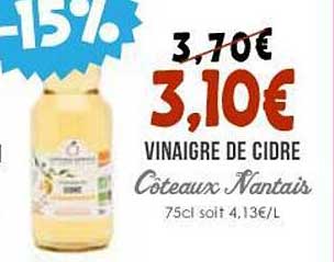 vinaigre de cidre côteaux nantais