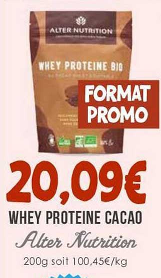 whey protéine cacao alter nutrition