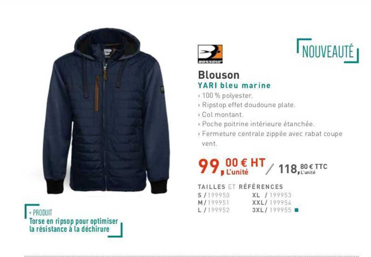 yari bleu marien blouson bosseur