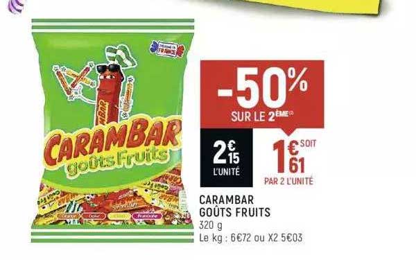 carambar goûts fruits