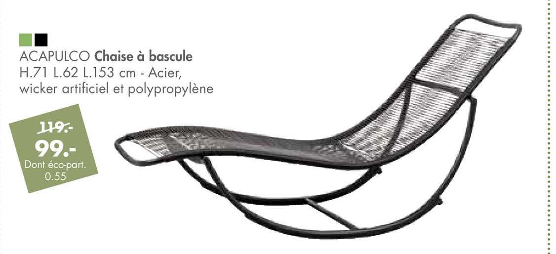 chaise à bascule acapulco