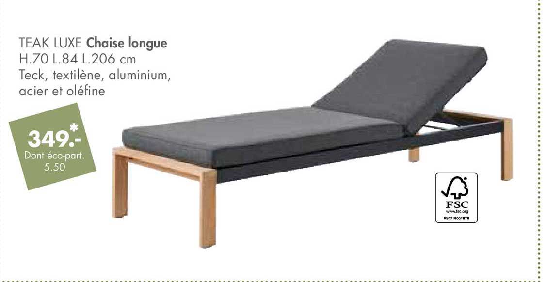 Chaise Longue Teak Luxe