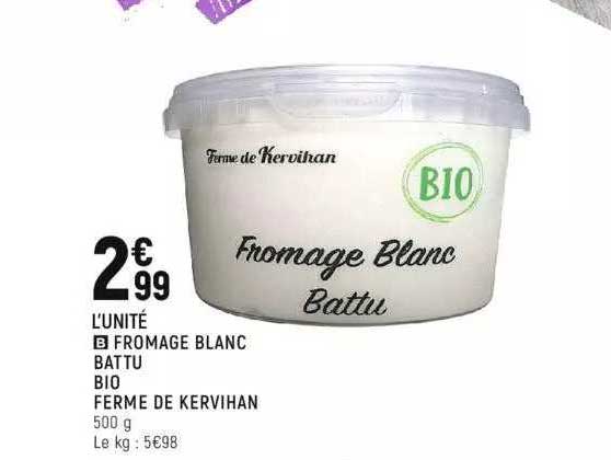fromage blanc battu bio ferme de kervihan